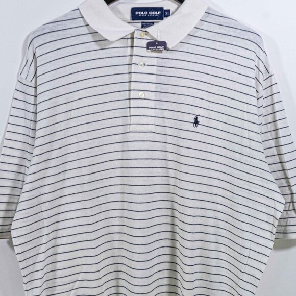 Polo Golf Ralph Lauren Striped Polo Shirt XL Cordevalle Linen Cotton Preppy - Picture 3 of 6